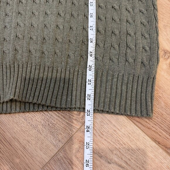 Polo Ralph Lauren Olive Green Cable Knit Sweater Vest Men’s Size Large - Picture 8 of 11